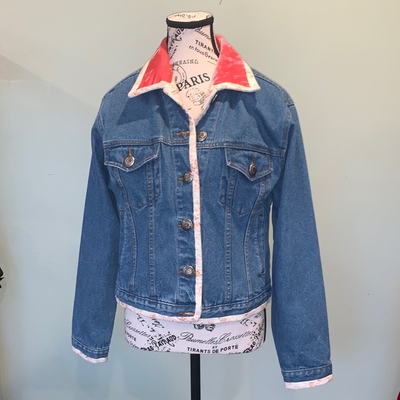 Jackets & Blazers - Tasha Polizzi T.P. Saddleblanket Denim Jacket Floral & Velvet Trim Women’s Large